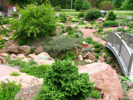 View of the garden from the look-out deck