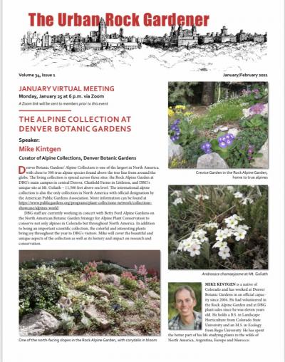 The Urban Rock Gardener Jan/Feb 2021