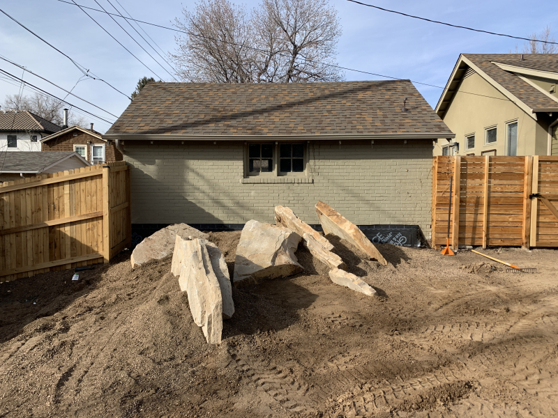 The major stones of the crevice garden The major stones of the crevice garden