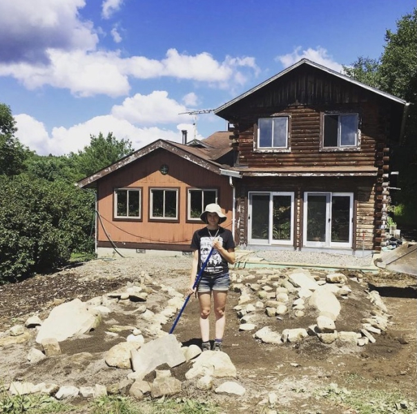 The rock garden in development The rock garden in development