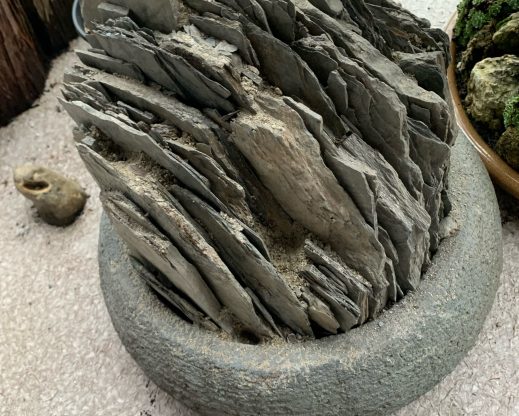 The process of building a crevice garden in a container. The process of building a crevice garden in a container.